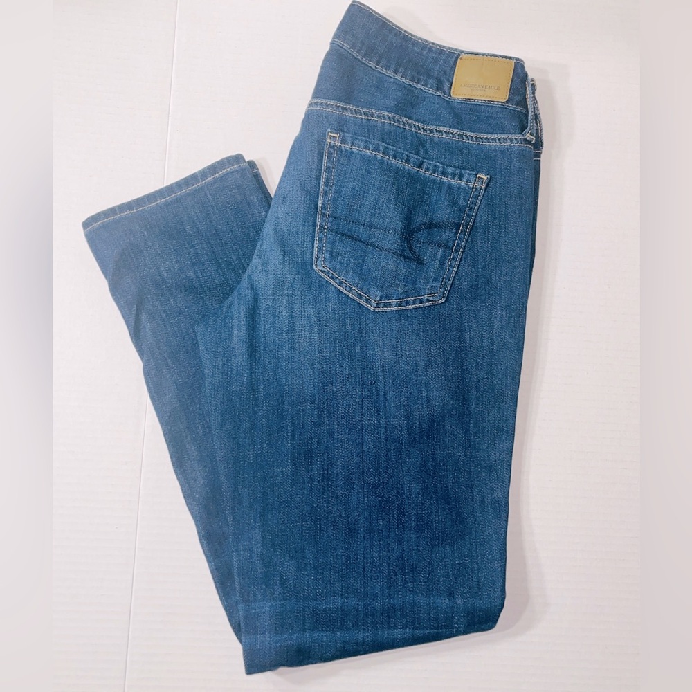 American Eagle Jeans Women’s 4 Tomgirl‎ Fit Straight Relaxed Distressed Boho